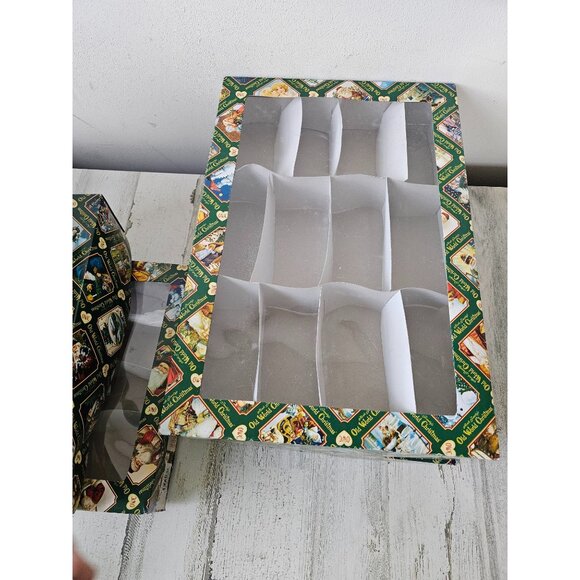 Old world empty ornament boxes set vintage decor storage containers - Picture 5 of 9